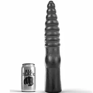 Anal plug — all black AB20, silicone, 33 cm length