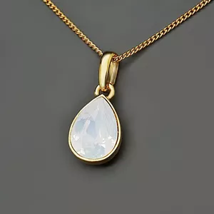 Kulons "Kristāla Lāse (White Opal)" ar Swarovski™ kristāliem