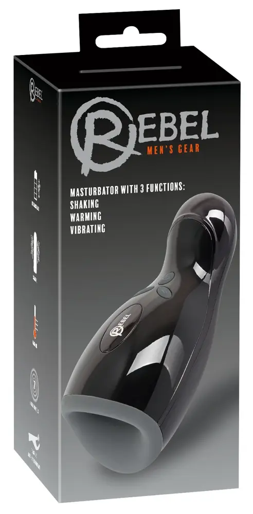 Masturbator Rebel with 3 functions — 20 cm, Ø 4 cm Photo 9