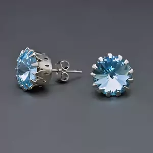 Auskari "Vintāžš VII (Aquamarine Blue)" ar Swarovski™ kristāliem
