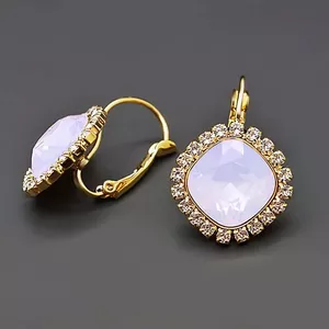 Earrings "Glare III (Rose Water Opal)" with Crystals From Swarovski™