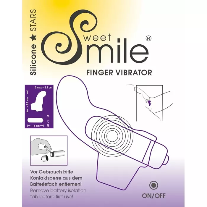 Finger vibrator Sweet Smile — 9.7 cm, Ø 2.1–2.3 cm Photo 6