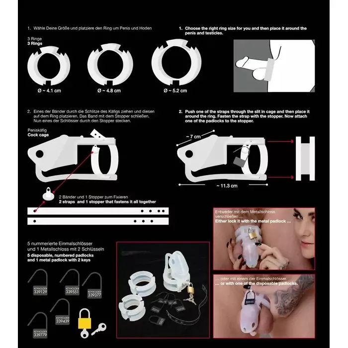 Vīriešu verdzības būris You2Toys — silikons caurspīdīgs Photo 8