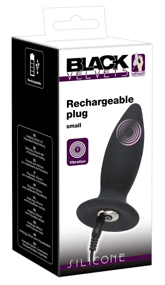 Anal plug Black Velvets Recharge Plug S Photo 7