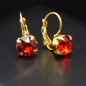 Earrings "Glory (Light Siam)" with Crystals From Swarovski™