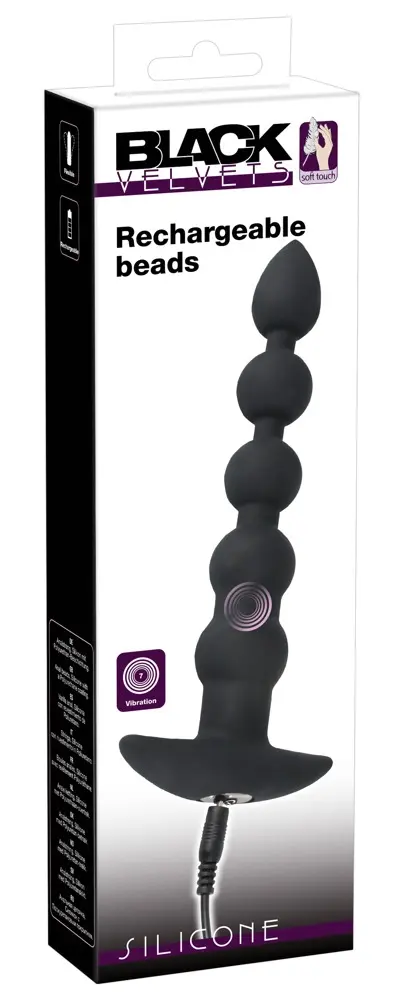 Анальная пробка Black Velvets Rechargeable Bea — 21 см Photo 9