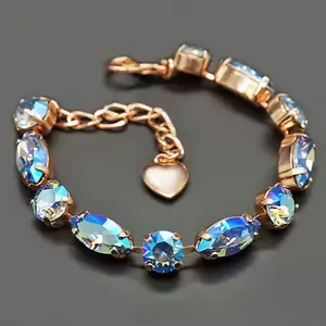 Aproce "Šiks II (Light Sapphire Shimmer)" ar Swarovski™ kristāliem