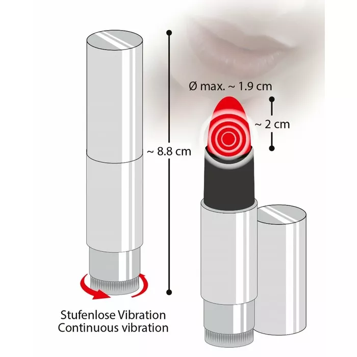 You2Toys Kiss Me Lipstick Vibe mini vibrator Photo 5