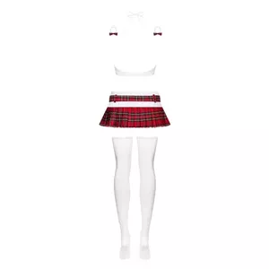 Obsessive Schooly Lingerie set Red, White Elastane, Polyester