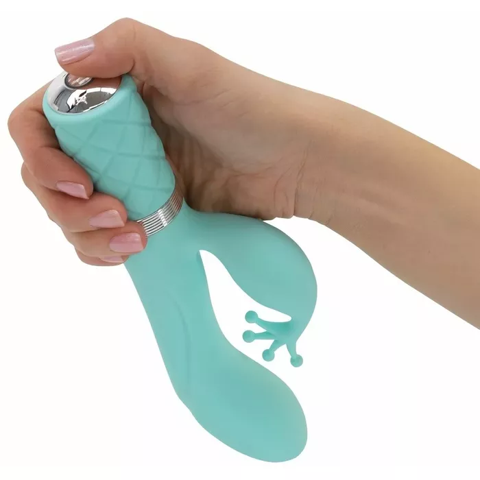 PILLOW Kinky vibrator — silicone rabbit, 21.5 cm Photo 5