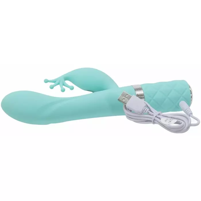 PILLOW Kinky vibrator — silicone rabbit, 21.5 cm Photo 7