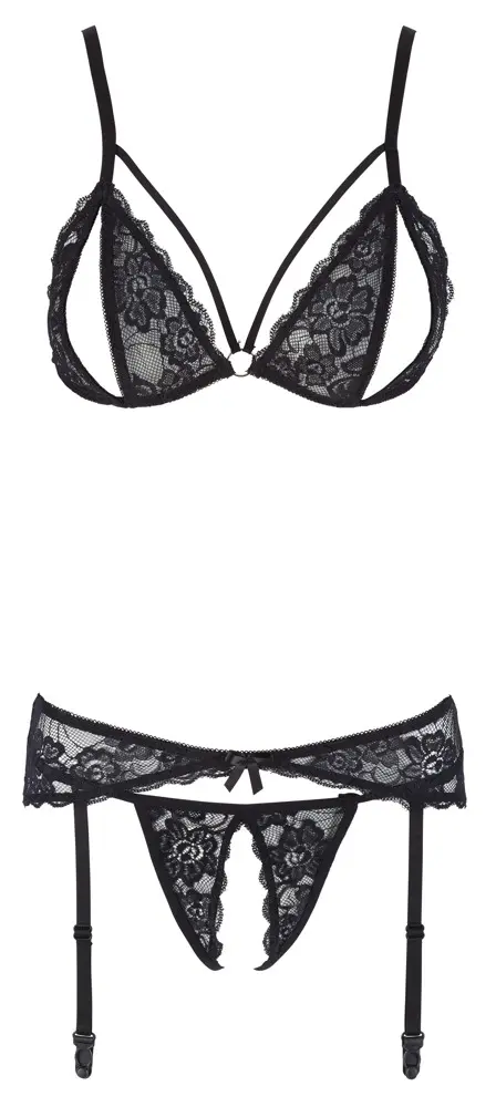 Mežģīņu zeķturis komplekts Cottelli Collection izm. S Photo 11