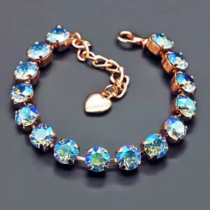 Aproce "Klasika (Light Sapphire Shimmer)" ar Swarovski™ kristāliem