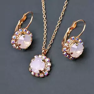 Komplekts "Krāšņums II (Rose Water Opal)" ar Swarovski™ kristāliem