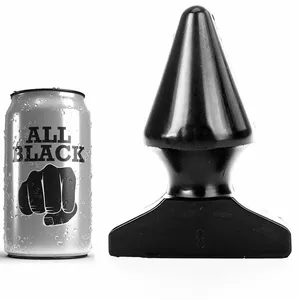 Анальная пробка All Black AB79 — силикон, общая длина 17 см, диаметр 8 мм, чёрная