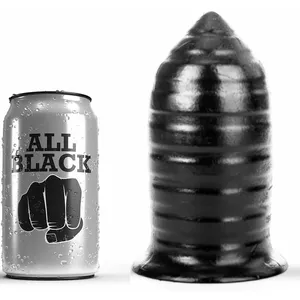 Анальная пробка all black AB85 — силикон, сужающийся кончик, длина 16 см, расширенное основание