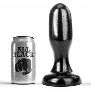 Анальная пробка all black AB86 — PVC, длина 19,5 см, диаметр 6 см, чёрный