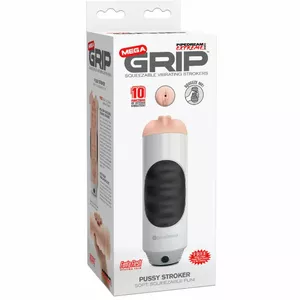 Ручной мастурбатор PIPEDREAM Mega Grip Vagina с вибрацией, вес 0.397 г