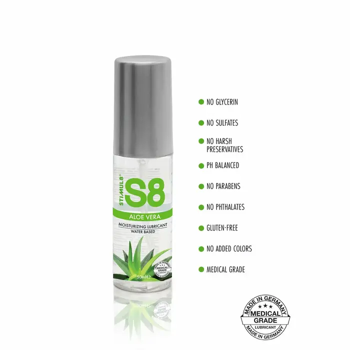 Ūdens bāzes lubrikants STIMUL8 S8 Aloe Vera 50 ml Photo 2