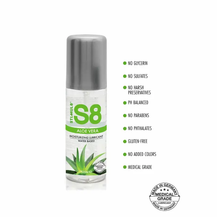 Ūdens bāzes lubrikants STIMUL8 S8 Aloe Vera 125 ml Photo 2