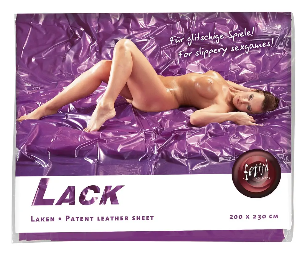 Vinyl bed sheet — fetish collection purple 200x230 Photo 7