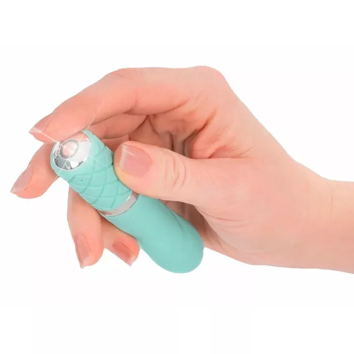 Vibrator PILLOW Flirty Teal — silicone 11 cm Photo 4