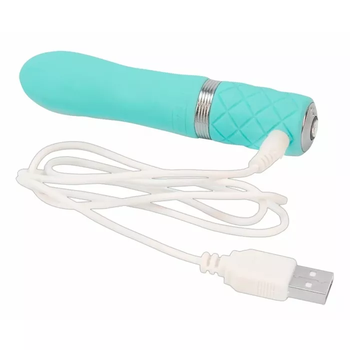 Vibrator PILLOW Flirty Teal — silicone 11 cm Photo 5