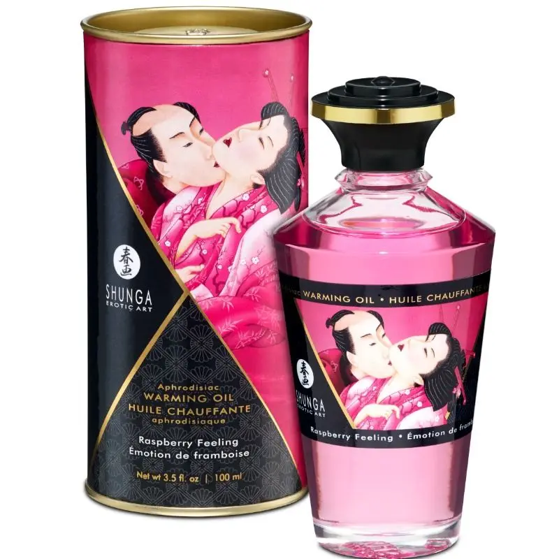 Massage oil SHUNGA Heat Effect Intense Raspberry 100 ml Photo 2