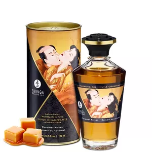 Masāžas svece SHUNGA Mini Caress by Candelight Zemenes un Cava 170 ml — svece, kas kūst par siltu ādas drošu eļļu