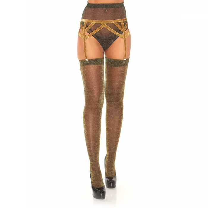 Пояс для чулок LEG AVENUE Lurex Elastic — универсальный Photo 3