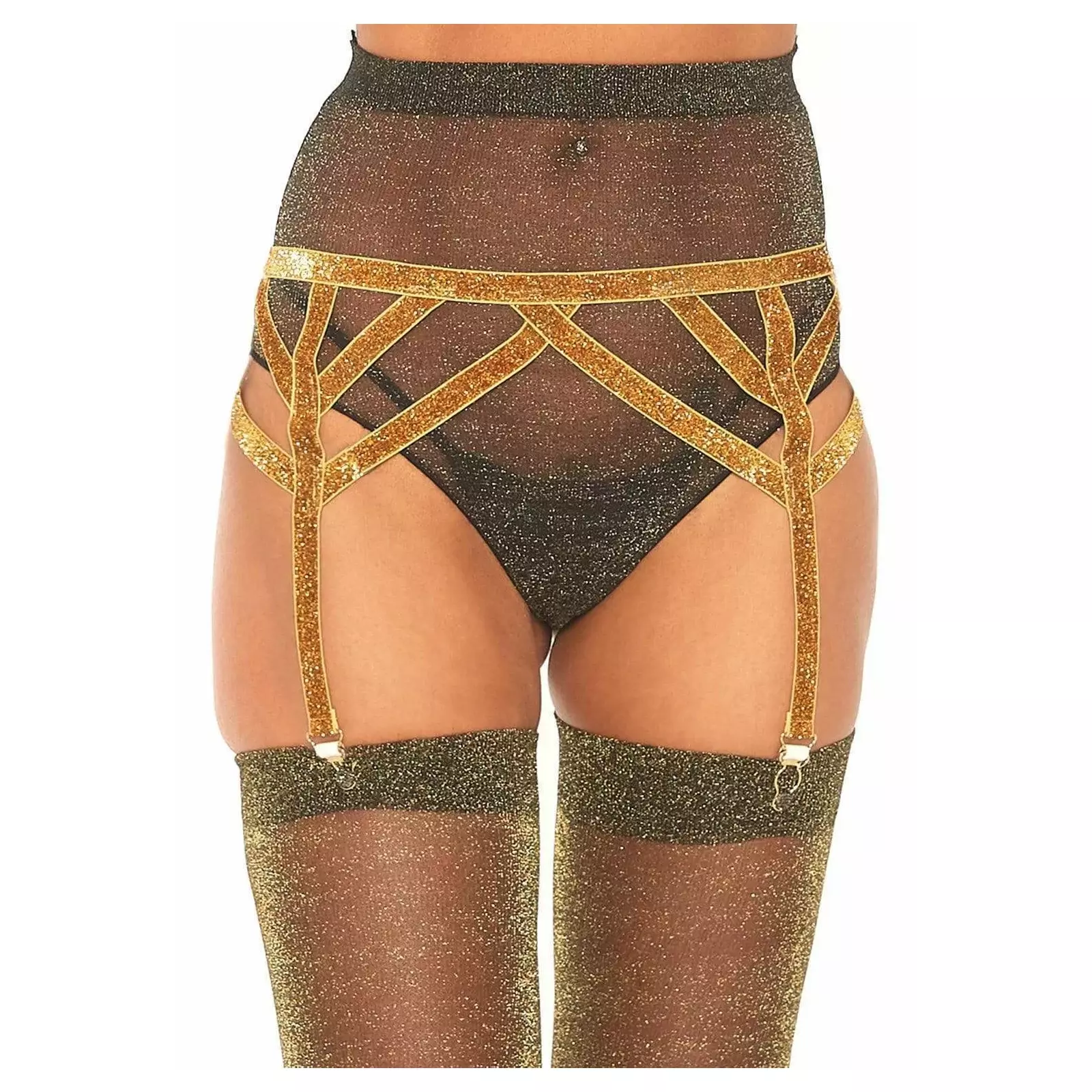 Siksna zeķēm Leg Avenue Viena izmēra Lurex Photo 4
