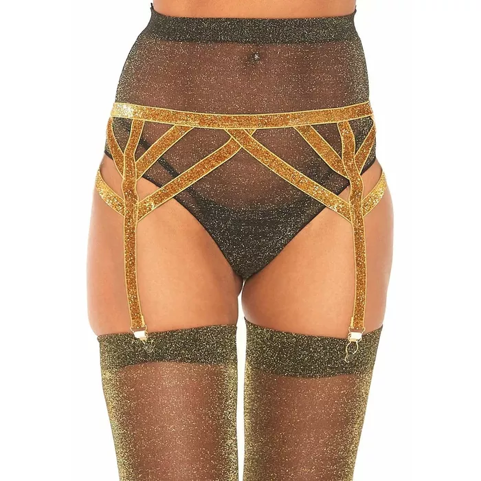 Пояс для чулок LEG AVENUE Lurex Elastic — универсальный Photo 4
