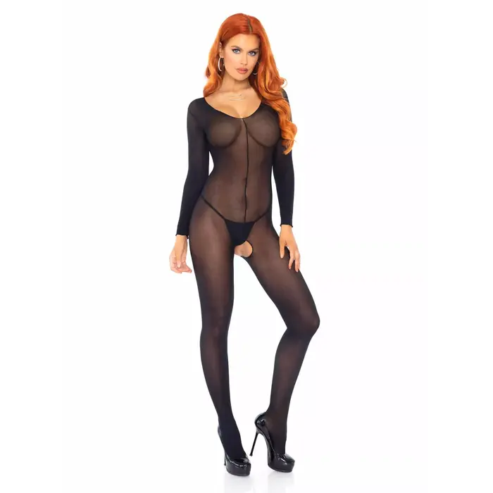 LEG AVENUE long-sleeve fishnet T-shirt — one size Photo 4