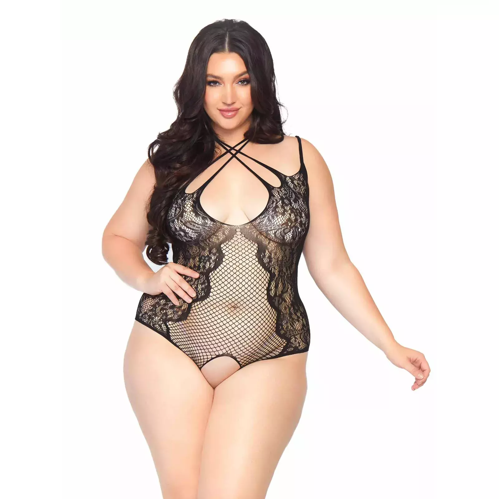 Crotchless Teddy Leg Avenue 1X-2X 714718541976 Photo 1