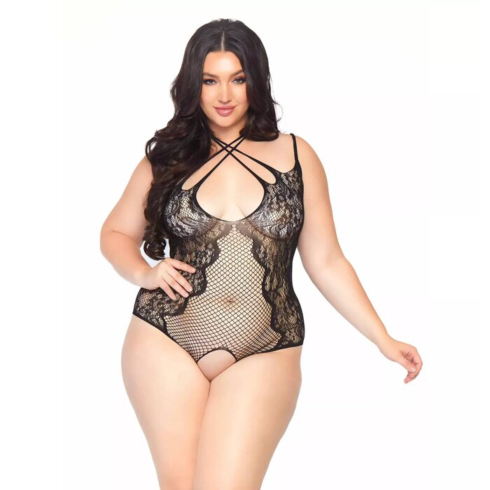 Crotchless Teddy Leg Avenue 1X-2X 714718541976 Photo 1
