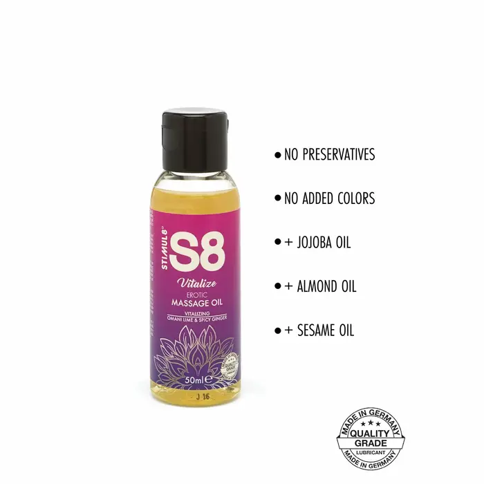 Masāžas eļļa STIMUL8 S8 — 3 x 50 ml Photo 3