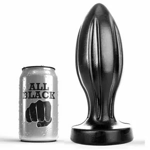 Анальная пробка all black AB87 — силикон с PVC элементами, длина 21 см, диаметр 8 мм