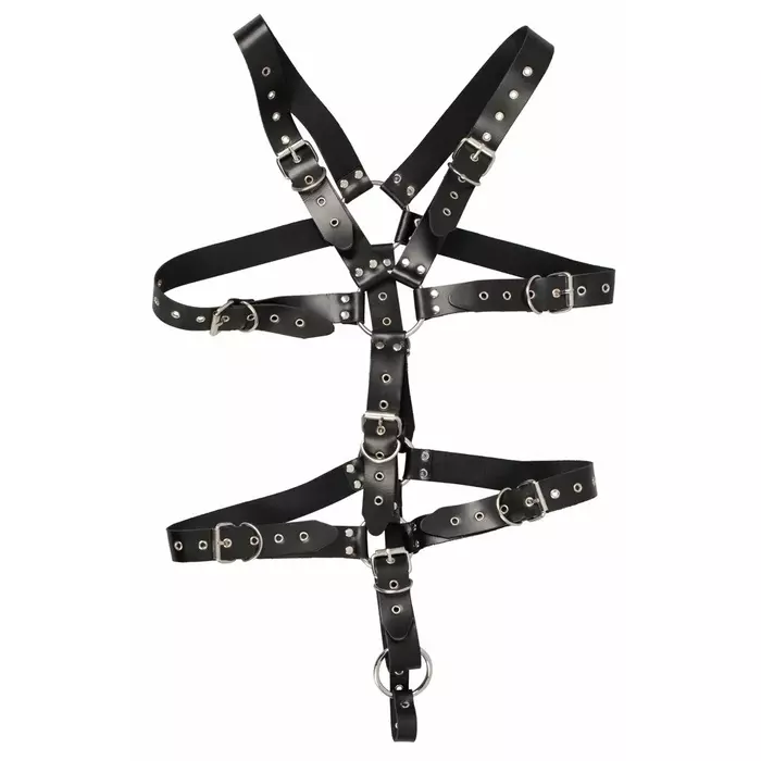 Leather Harness for Him S-L ZADO — regulējamā krūšu siksna Photo 3