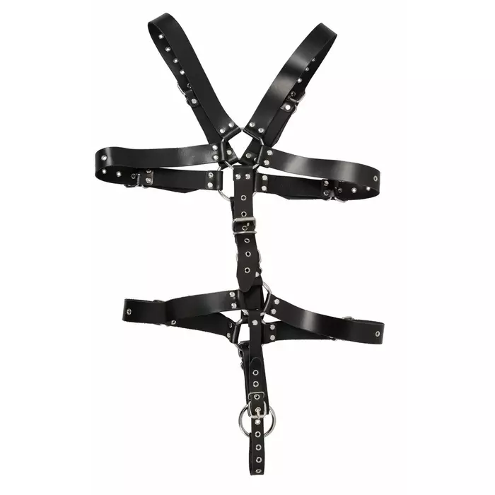Leather Harness for Him S-L ZADO — regulējamā krūšu siksna Photo 4