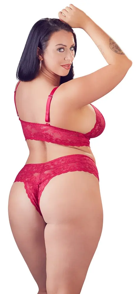 Комплект Cottelli Collection Бра и красные трусики 3XL Photo 10