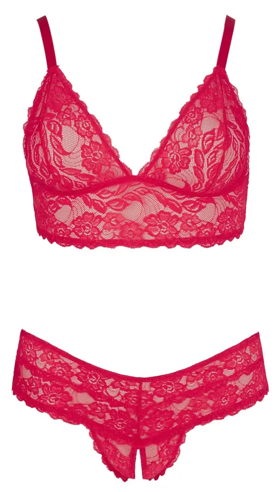 Комплект Cottelli Collection Бра и красные трусики 3XL Photo 11
