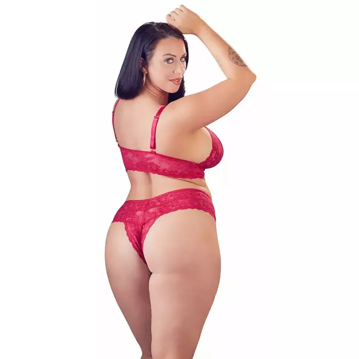 Lingerie set Cottelli Collection Bra and Red Briefs 3XL Photo 5