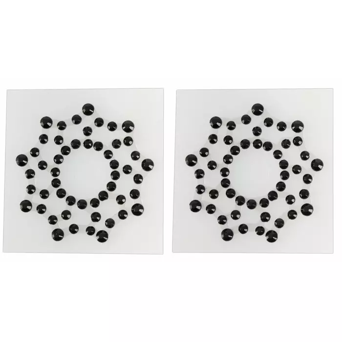 Nipple Stickers Rhinestone — black, acrylic & PET Photo 2