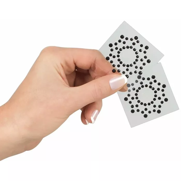 Nipple Stickers Rhinestone — black, acrylic & PET Photo 4