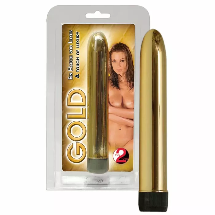 Vibrator You2Toys Gold Vibrator ABS 17.5 cm Photo 3