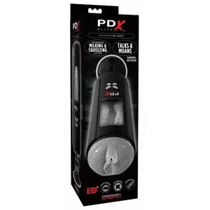 Мастурбатор PIPEDREAM PDX Elite Ultimate Milker — силиконовый стимулятор, 10 режимов, 5 скоростей, присоска, LED, 26.9×12 см