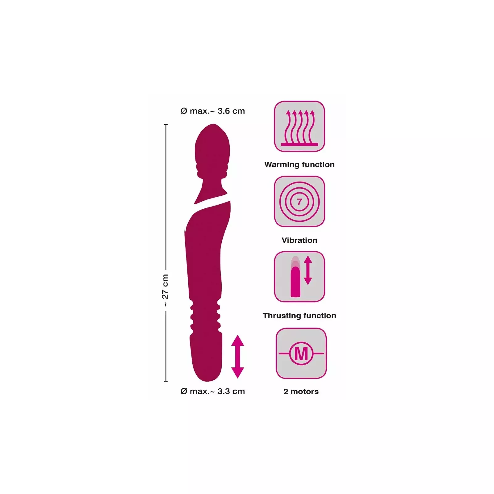 Javida Warming & Thrusting Vibrator, Model 05942530000 Photo 8
