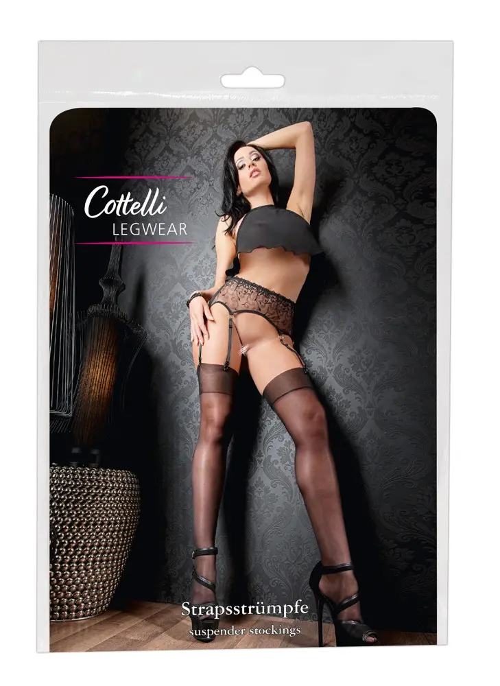 Прозрачные чулки-безпояс Cottelli Collection 20 denier Photo 6