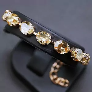 Браслет "Венус II (Golden Shadow)" с кристаллами Swarovski™
