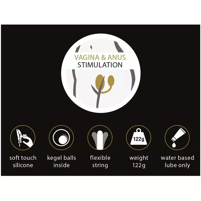 Vaginal balls GoGasm Silicone Black Photo 6